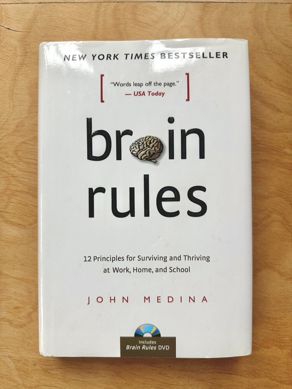 Brain Rules by John Medina Hard Cover + DVD Cognitive Science Neuroscience Book